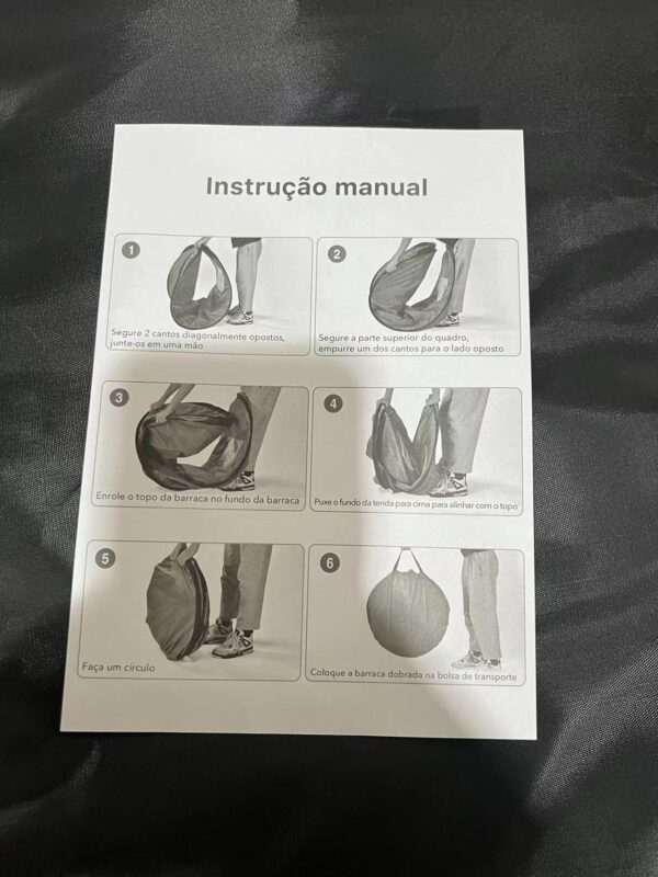 manual de barraca grande para bronzeamento
